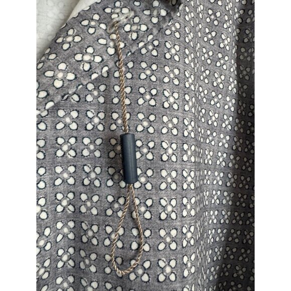 Emanuel Berg Modern 4 Flex Stretch Size XXL 18" Sport Shirt Grey Floral Pattern - Picture 8 of 8